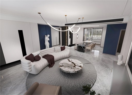 中?！ぞ砰?43平米簡(jiǎn)約輕法式風(fēng)效果圖