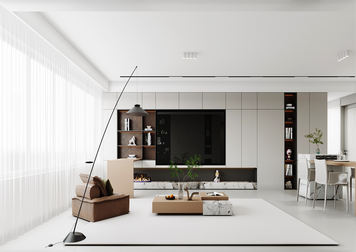 中海華樾143㎡ | 三口之家的極簡主義，審美+功能雙雙在線！