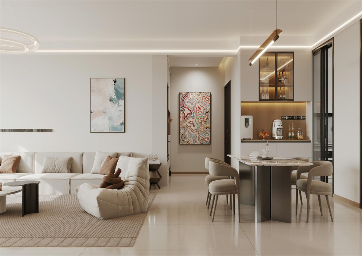 玉庭華府142㎡ | 給喧囂世界按下暫停鍵，現(xiàn)代簡約風(fēng)的松弛感誰能拒絕！