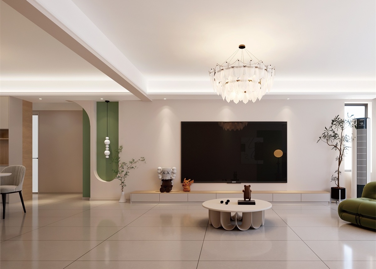 中海河山郡 | 133㎡輕法式浪漫，『奶油白+薄荷綠』美的剛剛好！