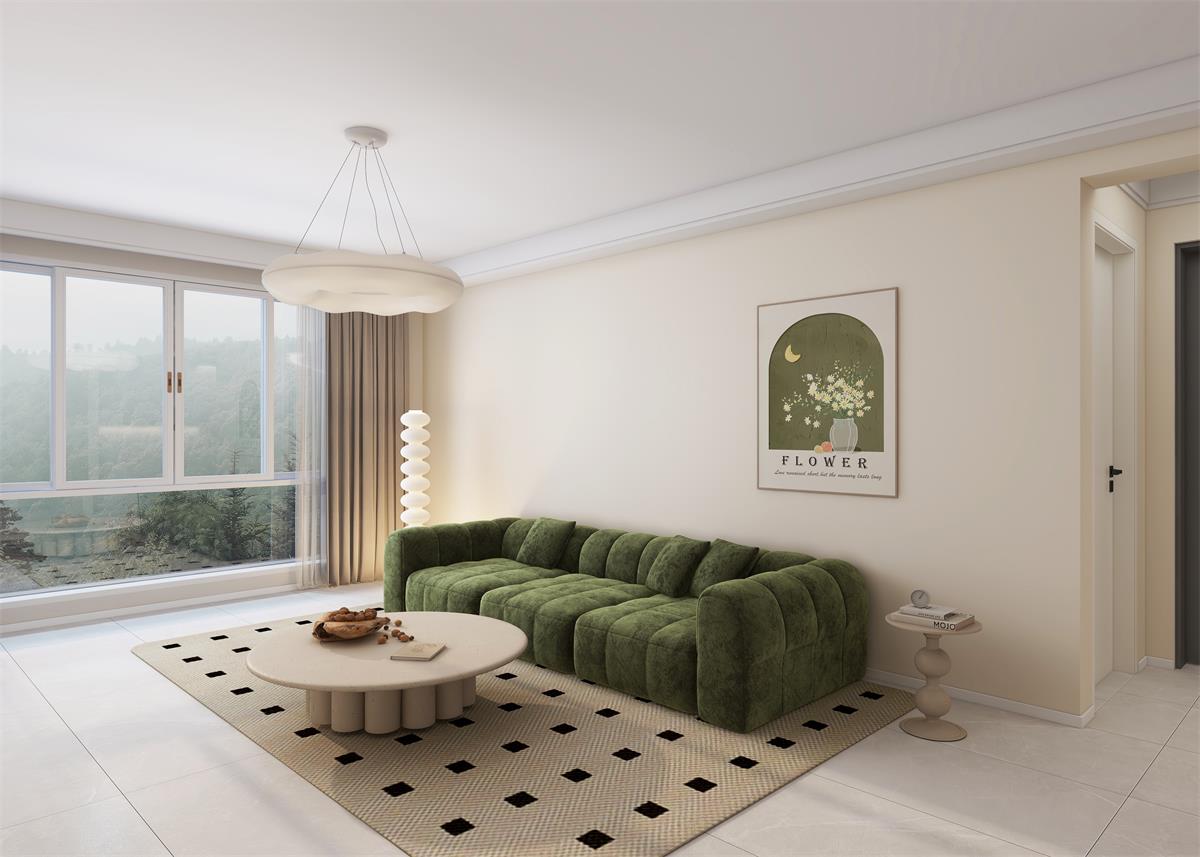 泰雲(yún)庭116㎡ | 奶油白+橄欖綠打造的輕法式小家，清新又自然！